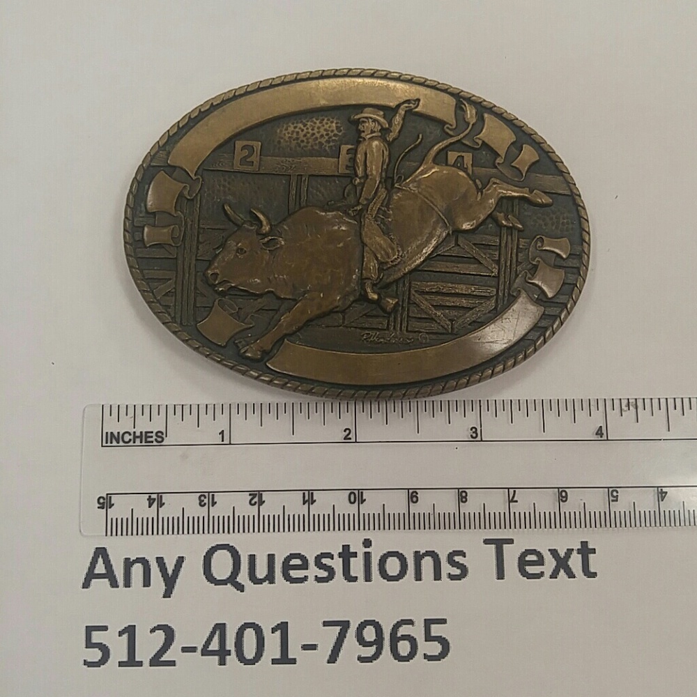 Tony Lama Rodeo Brass Buckle